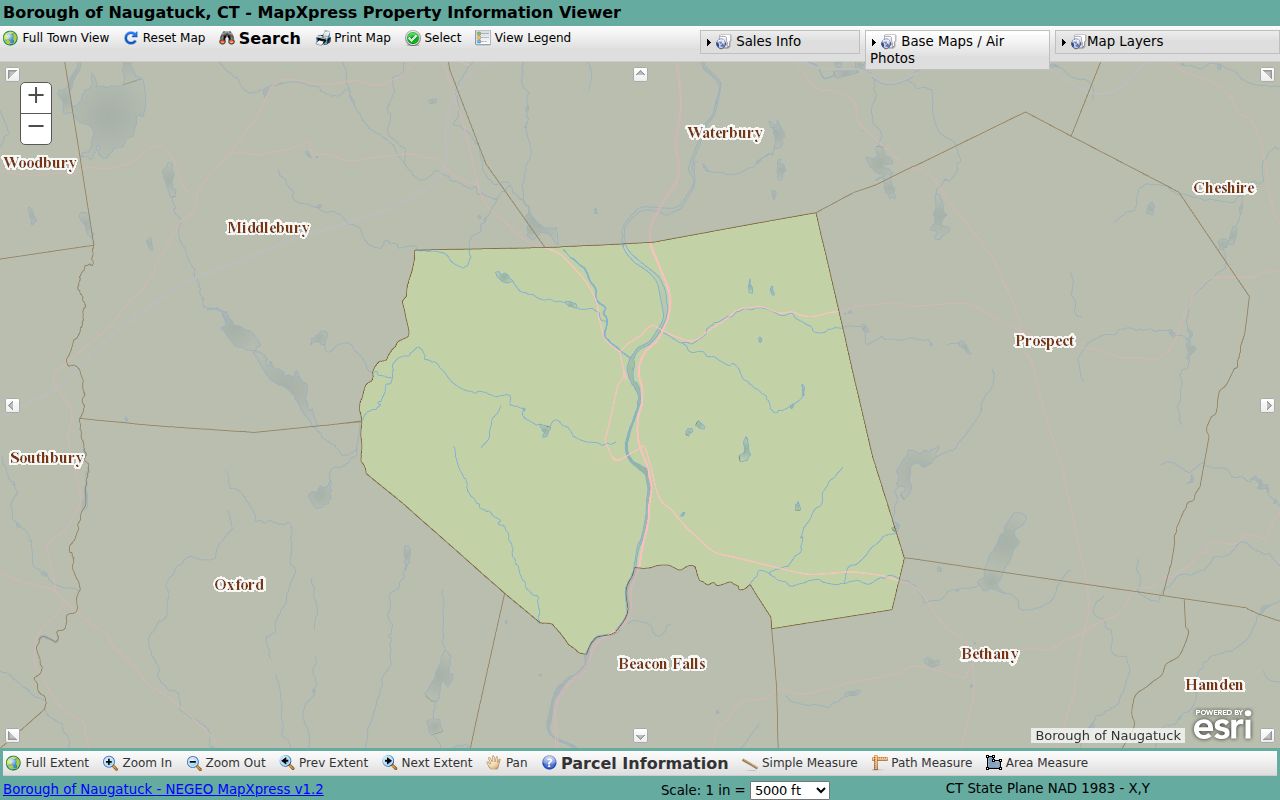 Naugatuck neighbors parcel map and GIS layers